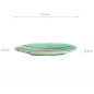 Preview: TDS, Rectangular Leaf Plate, Yamasaku Turquoise, 21.5 x 10.8 x 2 cm - Item No. 22106