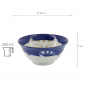 Preview: TDS, Tayo Bowl, Kawaii Cat Neko, Blue, Ø 15 x 7 cm 500 ml - Item No. 2220