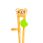 Preview: TDS, Kids-Chopsticks, Bear, 15.5 cm, Orange - Item No. 22206