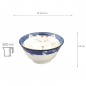 Preview: TDS, Tayo Bowl, Kawaii Cat Neko, Blue, Ø 13.5 x 6.8 cm 300 ml - Item No. 2221