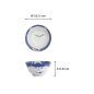 Preview: Tayo Bowl Kawaii Cat Neko Blue, Porcelain, Ø 13.5 × 6.8 cm, 300 ml, Item No. 2221