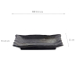 Preview: TDS, Teller, Schwarz, 15,5x11x2,5cm , Art.-Nr. 22233
