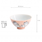 Preview: TDS, Rice Bowl, Kawaii Karakusa Lucky Cat, Orange, Ø 11.5 x 6 cm 300 ml - Item No. 22251