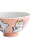 Preview: TDS, Reis-Schale, Kawaii Karakusa Lucky Cat, Orange, Ø 11,5 x 6 cm 300 ml - Art Nr. 22251