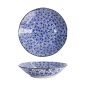 Preview: Tokyo Design Studio Pastateller Hana Blue Karakusa Blau/Weiß, Porzellan, Ø 21 × 5 cm
