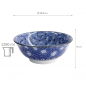 Preview: TDS, Ramen Bowl, Hana Blue, Mixed Bowls, Ø 20.8x8cm 1200ml, Tsuta Karakusa - Item No. 22267