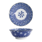 Preview: Tokyo Design Studio Ramen Bowl Hana Blue Mixed Bowls Tsuta Karakusa White/Blue, Porcelain, Ø 20.8 × 8 cm, 1.2 l
