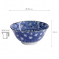 Preview: TDS, Bowl, Hana Blue, Mixed Bowls, Ø 14.8x6.8cm 550ml, Tsuta Karakusa - Item No. 22269