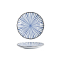 Preview: Tokyo Design Studio Teller Natsu Tokusa Blau/Weiß, Porzellan, Ø 16,5 × 2 cm