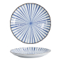 Preview: Tokyo Design Studio Plate Natsu Tokusa Blue/White, Porcelain, Ø 24.7 × 3 cm