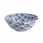 Preview: TDS, Ramen Bowl, Natsu Nami, Blue/White, Ø 21 x 7.8 cm 1000ml - Item No. 22337