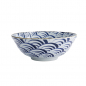 Preview: TDS, Ramen Bowl, Natsu Nami, Blue/White, Ø 21 x 7.8 cm 1000ml - Item No. 22337