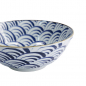 Preview: TDS, Ramen Bowl, Natsu Nami, Blue/White, Ø 21 x 7.8 cm 1000ml - Item No. 22337