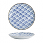 Preview: TDS, Plate, Natsu Nami, Ø 24.7 x 3 cm, Blue/White - Item No. 22341