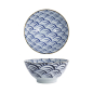 Preview: Tokyo Design Studio Bowl Natsu Nami Mixed Bowls Blue/White, Porcelain, Ø 17.8 × 8.7 cm, 1 l