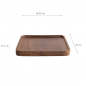 Preview: 23x23x2cm Walnut Wood Tray at g-HoReCa (picture 5 of 5)