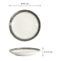 Preview: Dessert Plate Monte Negro Blue/White, Stoneware, Ø 21 × 2.5 cm, Item No. 24345