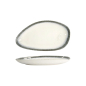 Preview: Tokyo Design Studio Oval Serving Platter Monte Negro White/Blue, Stoneware, 39 × 22 × 4 cm