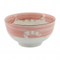 Preview: TDS, Rice Bowl, Kawaii Cat Neko, Pink, Ø 16 cm 800 ml - Item No. 2470