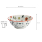 Preview: TDS, Ramen Bowl, Kawaii Lucky Cat Neko, Red,  Ø 20.8 x 8cm, 1000ml - Item No. 33011