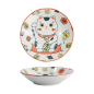Preview: Tokyo Design Studio Pastateller Kawaii Lucky Cat Neko Rot, Porzellan, Ø 21 × 5 cm