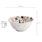 Preview: TDS, Tayo Bowl, Kawaii Animal, Pink, Ø 15.2x6.7cm 500ml, Item No. 33019