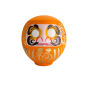 Preview: TDS, Daruma, Decoration, Orange, Ø 12 cm - Item No. 33041