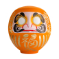 Preview: TDS, Daruma, Dekoration, Orange, 40cm - Art Nr. 33059