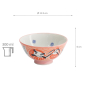 Preview: TDS, Rice Bowl, Kawaii, Daruma, Pink, Ø 11.5x6cm 300ml, Item No. 33204