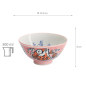 Preview: TDS, Rice Bowl, Kawaii, Snapper, Pink, Ø 11.5x6cm 300ml, Item No. 33206