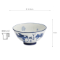 Preview: TDS, Rice Bowl, Kawaii, Blowfish, Blue/White, Ø 11.5x6cm 300ml, Item No. 33208