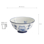 Preview: TDS, Rice Bowl, Kawaii, Lucky Cat, Blue/White, Ø 11.5x6cm 300ml, Item No. 33210