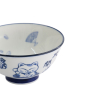 Preview: TDS, Rice Bowl, Kawaii, Lucky Cat, Blue/White, Ø 11.5x6cm 300ml, Item No. 33210