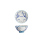 Preview: Tokyo Design Studio Reisschale Kawaii Lucky Cat Blau, Porzellan, Ø 11,5 × 6 cm, 300 ml