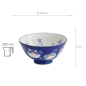 Preview: TDS, Rice Bowl, Kawaii, Fish, Dark Blue, Ø 11.5x6cm 300ml, Item No. 33213