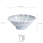 Preview: TDS, Ramen Bowl, Melamine Tokusa, Ø 21.7x8.3cm 1200ml, Item No. 33275