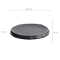 Preview: TDS, Round Plate Rock, Melamine Iwate Black, Ø 23 x 2cm, Item No. 33278