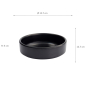 Preview: TDS, Round Plate, Melamine Iwate Black, Ø 12.7x4cm, Item No. 33280