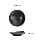 Preview: Plate Iwate Black, Melamine, Ø 18.5 × 4.5 cm, Item No. 33282