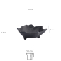 Preview: TDS, Sauce Bowl, Melamine Iwate Black, Leaf, 10x8x3cm 55ml, Item No. 33286