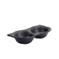 Preview: TDS, Sauce Bowl, Melamine Iwate Black, 2Pcs, 19.2x9.4x3.6cm 110ml, Item No. 33288