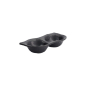 Preview: Saucenschale mit 2 Mulden Iwate Black, Melamin, 19,2 × 9,4 × 3,6 cm, 110 ml, Art.-Nr. 33288