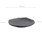 Preview: TDS, Round Plate, Melamine Iwate Black, Ø 15.7x2.3cm, Item No. 33289