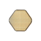 Preview: Hexagonal Plate, Bamboo, 20 × 18.9 × 2.5 cm, Item No. 33292