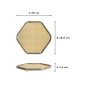 Preview: Hexagonal Plate, Bamboo, 20 × 18.9 × 2.5 cm, Item No. 33292