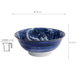 Preview: TDS, Schale, Yakuza, Tiger, Blau/Weiß, Ø 21x8,7cm 1300ml, Art.-Nr. 33336