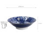 Preview: TDS, Schale, Yakuza, Carp, Blau/Weiß, Ø 25,2x7,7cm 1600ml ,  Art.-Nr. 33343