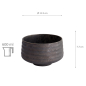 Preview: TDS, Bowl, Craft Matcha, Black, Ø11.5x7.7cm 600ml , Item No. 33387