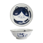 Preview: Tokyo Design Studio Ramen Bowl Kawaii Cat Neko Blue (Blue/White), Porcelain, Ø 19.7 × 7.5 cm, 1 l