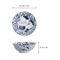 Preview: Ramen Bowl Kawaii Cat Neko Blue (Blue/White), Porcelain, Ø 19.7 × 7.5 cm, 1 l, Item No. 33418